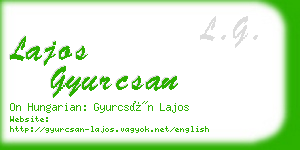 lajos gyurcsan business card